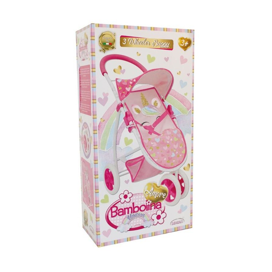 Bambolina Amore 3 Wheel Buggy with Unicorn