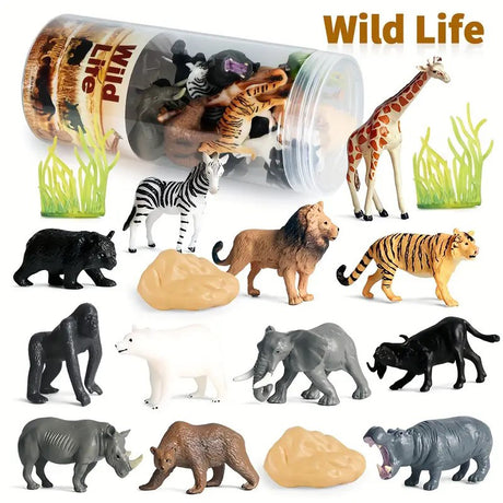 Wild Life 16 Pce Animals Figure Set