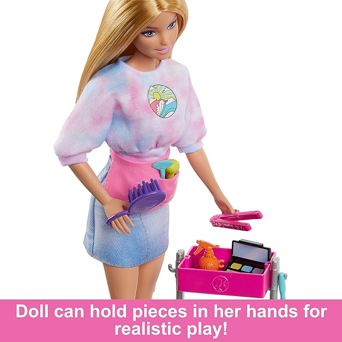 Barbie Malibu Stylist Doll & 14 Accessories Playset