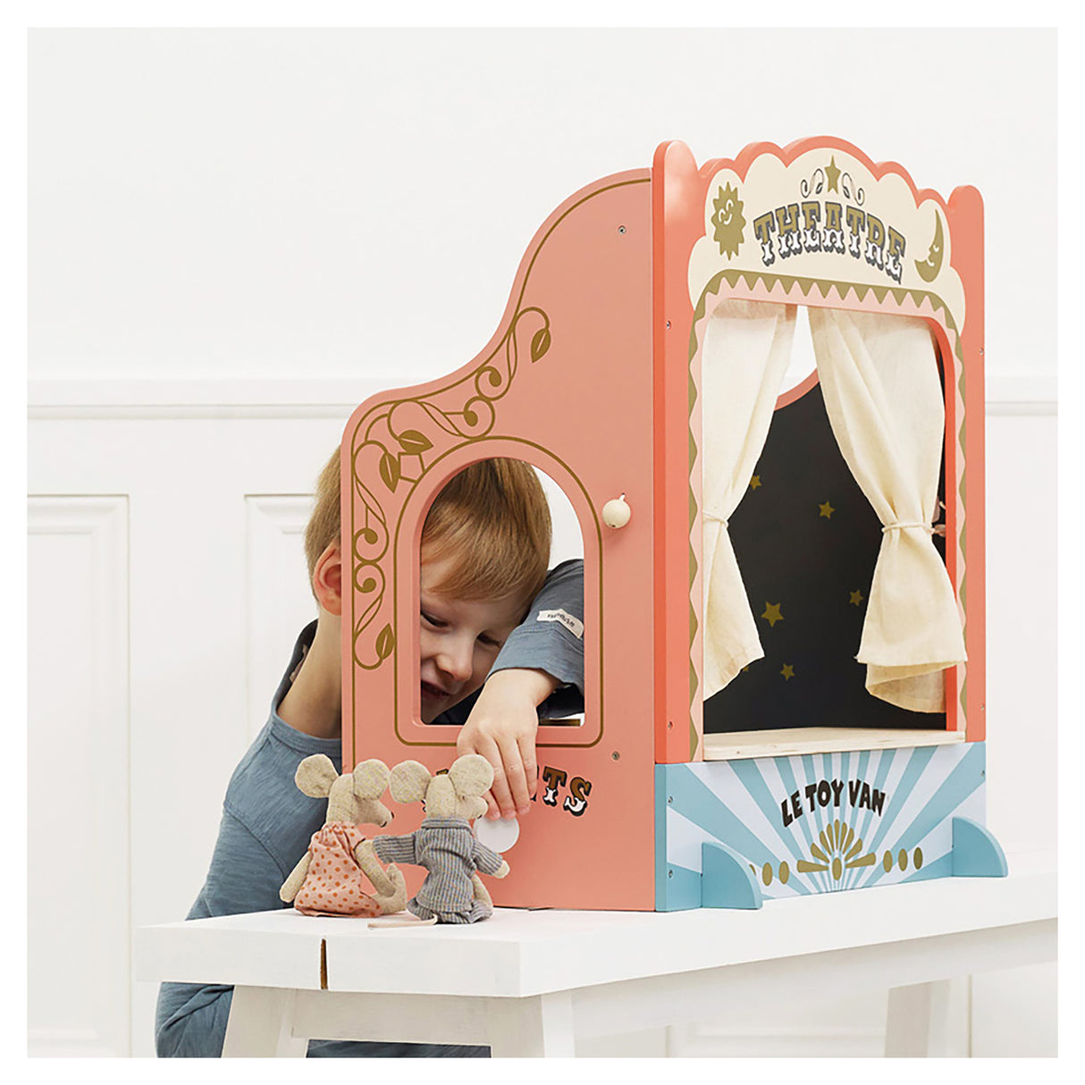 Le Toy Van Tabletop Puppet Wooden Theatre