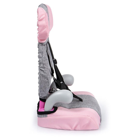 Bayer Deluxe Doll Car Booster Seat, Grey & Pink