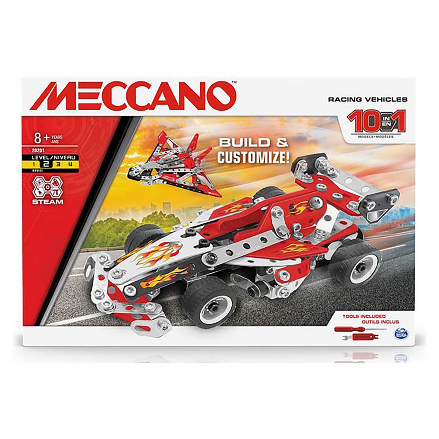 Meccano 21201 Racing Vehicles (Pack of 10)