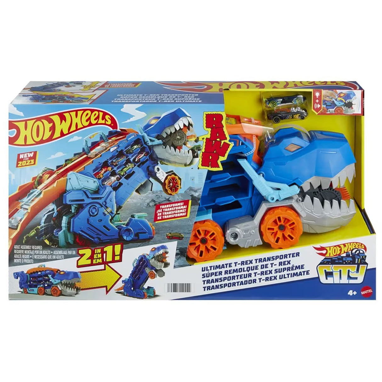 Hot Wheels City Ultimate T-Rex Transporter Playset