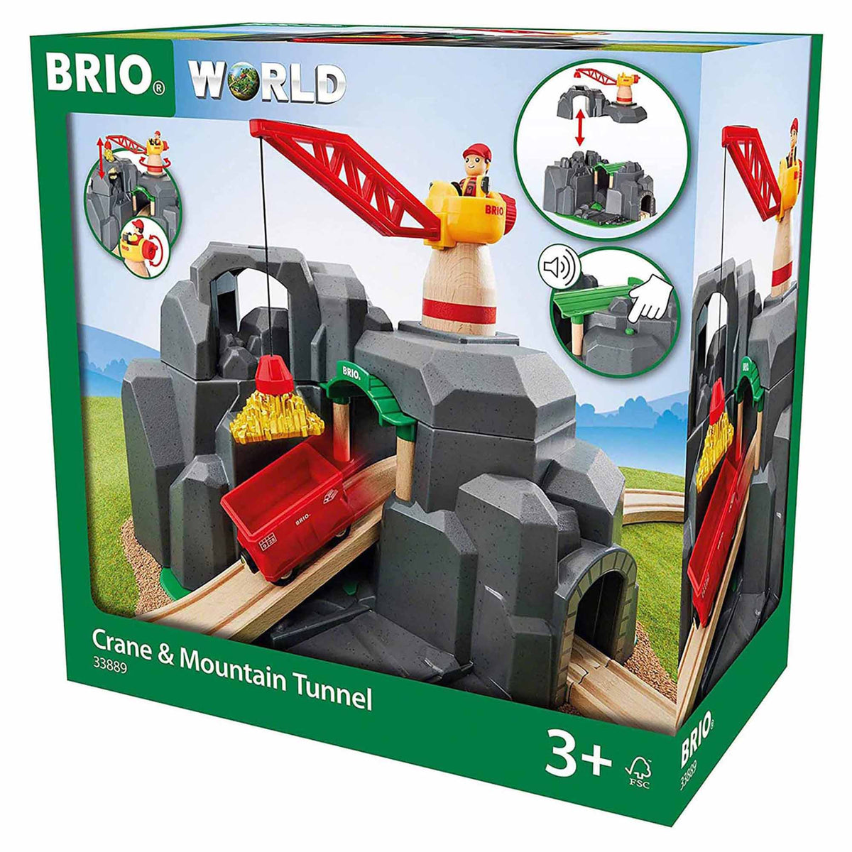 BRIO 33889 Railway Crane and Mountain Tunnel| ToysRUs Australia