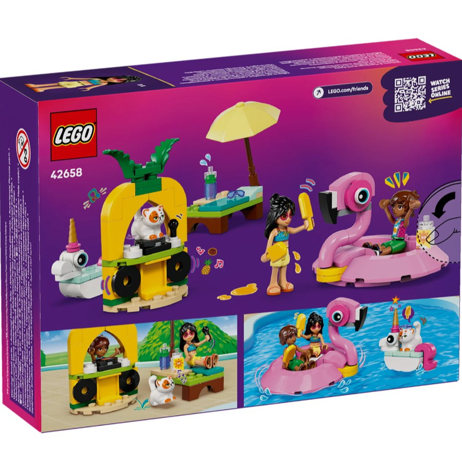 LEGO Friends Unicorn & Flamingo Pool Party 42658