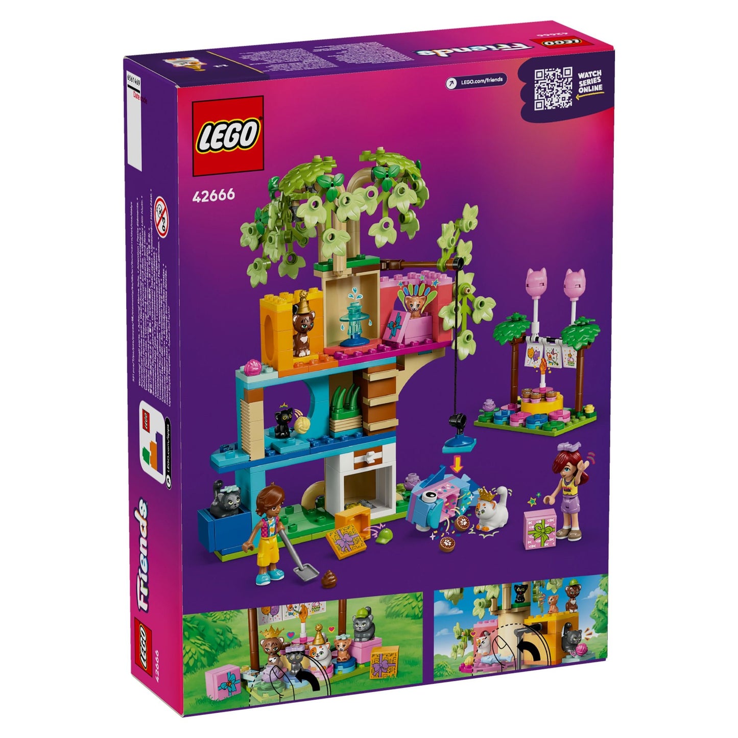 LEGO Friends Cat Birthday Party & Tree House 42666