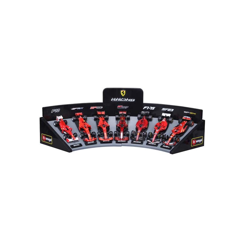 Bburago 1:43 7pc Ferrari Collection & Stand