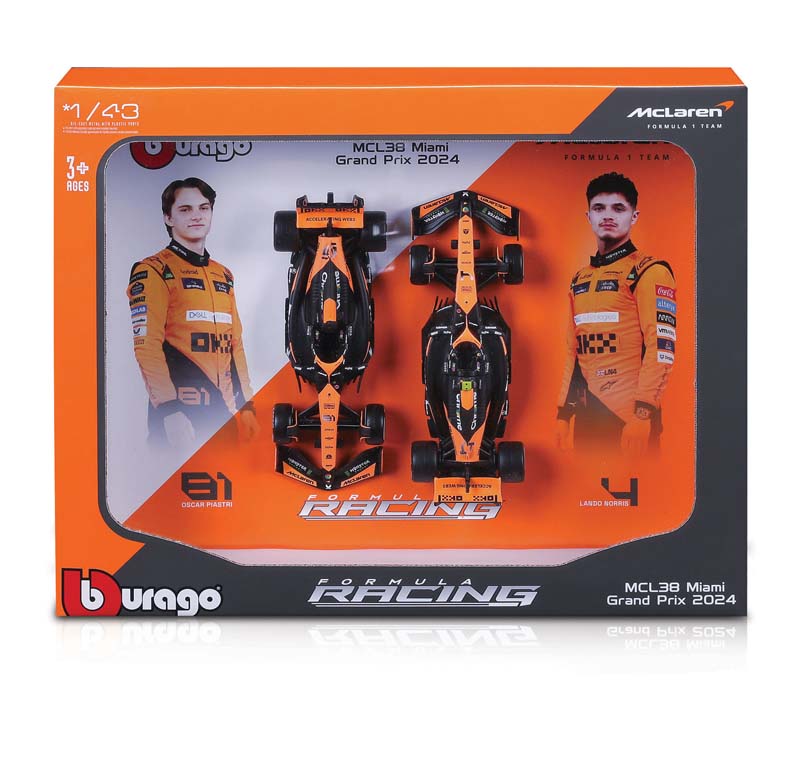 Bburago 2024 McLaren MCL38 2pc Gift Pack
