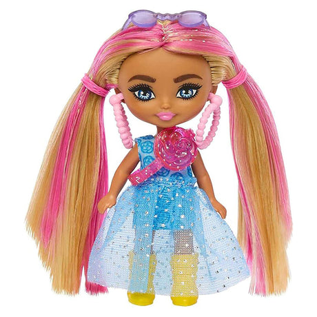 Barbie Extra Mini Minis Doll With Blonde Pigtails with Pink Streaks