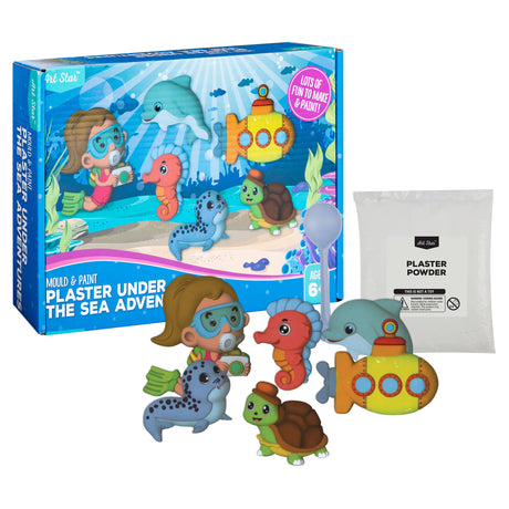 Art Star Mould And Paint Plaster Under The Sea Adventures (6 Magnets)