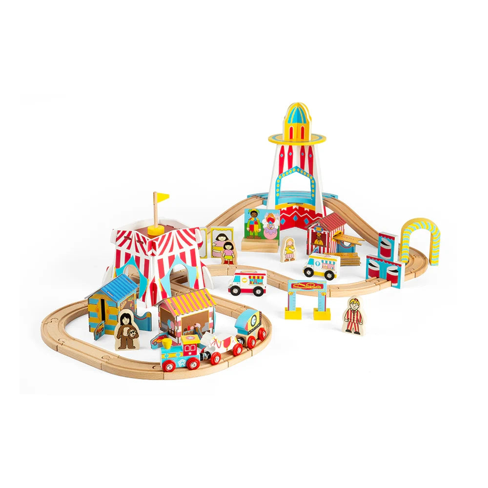 Bigjigs Rail Fun Fair Train Set – Toys R Us Australia