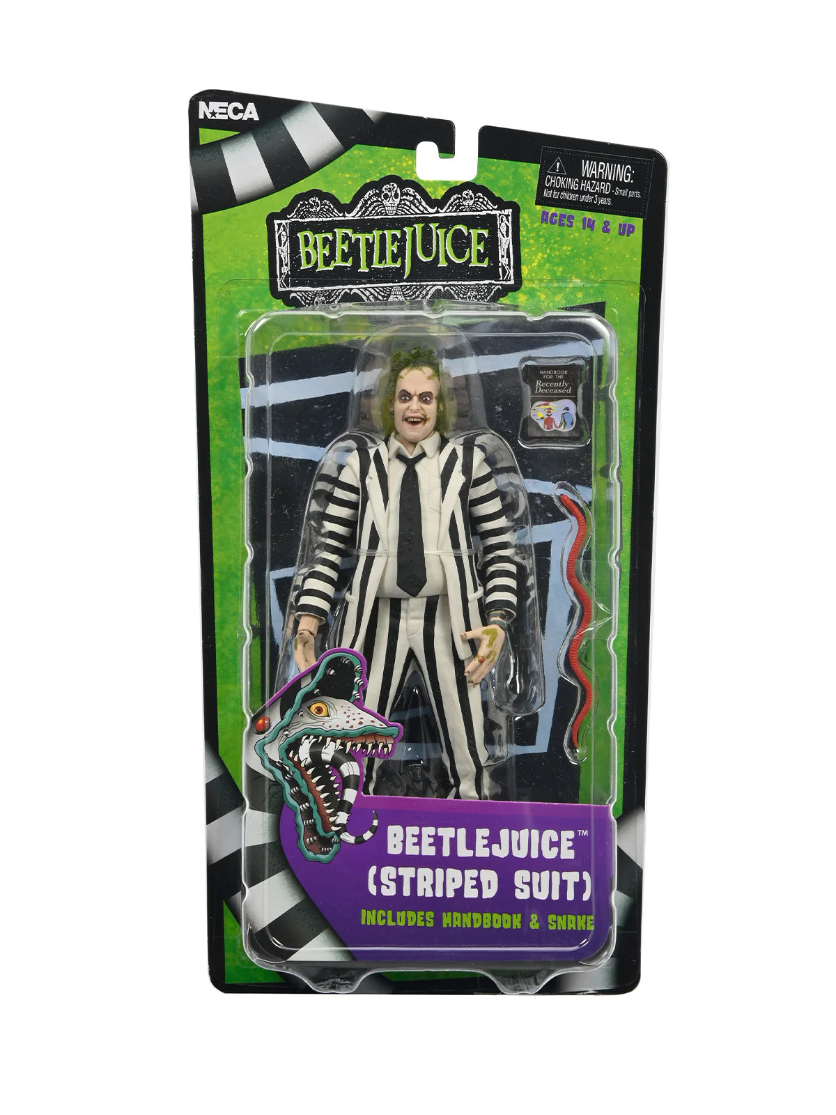 Beetlejuice (1988) Black & White Striped Suit Beetlejuice 7" Scale Action Figure