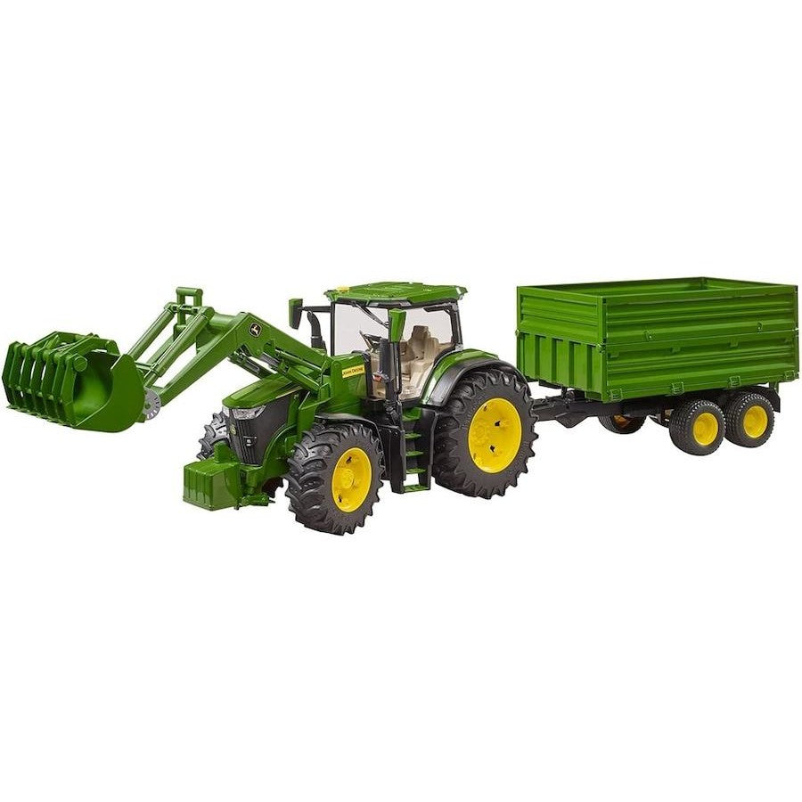 Bruder John Deere 7R 350 Tractor with Frontloader & Trailer