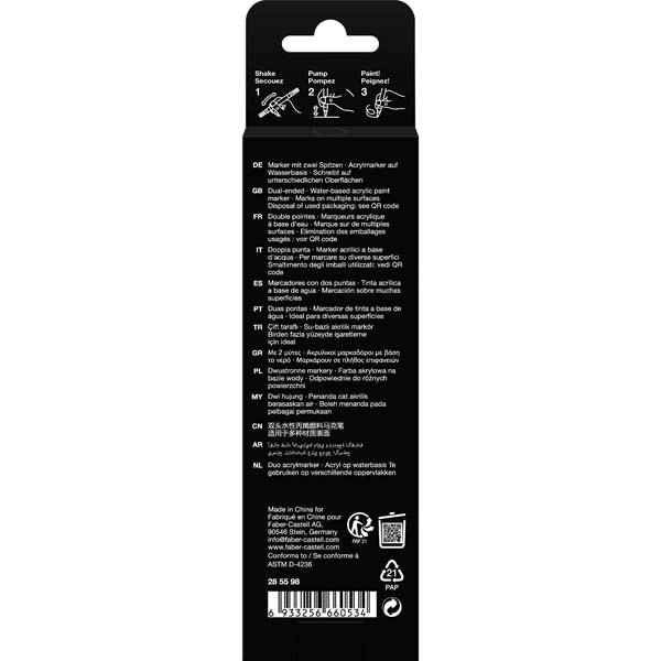 Faber-Castell Black Edition Acrylic Shake & Paint Marker Black