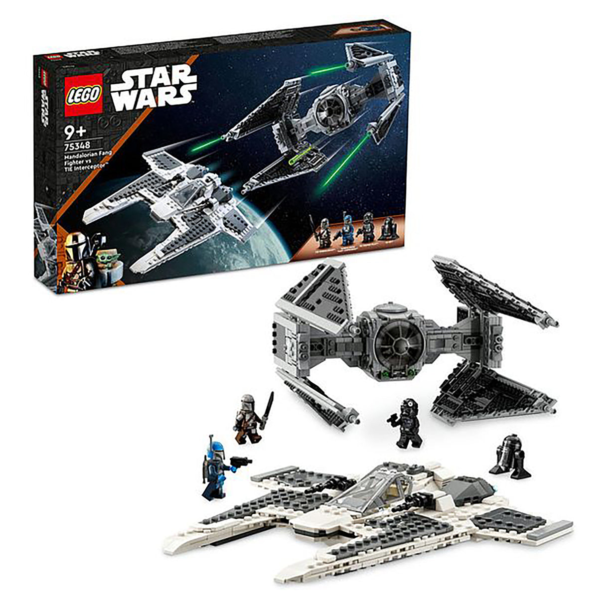 LEGO 75348 Star Wars Mandalorian Fang Fighter vs. TIE Interceptor (957 pieces)