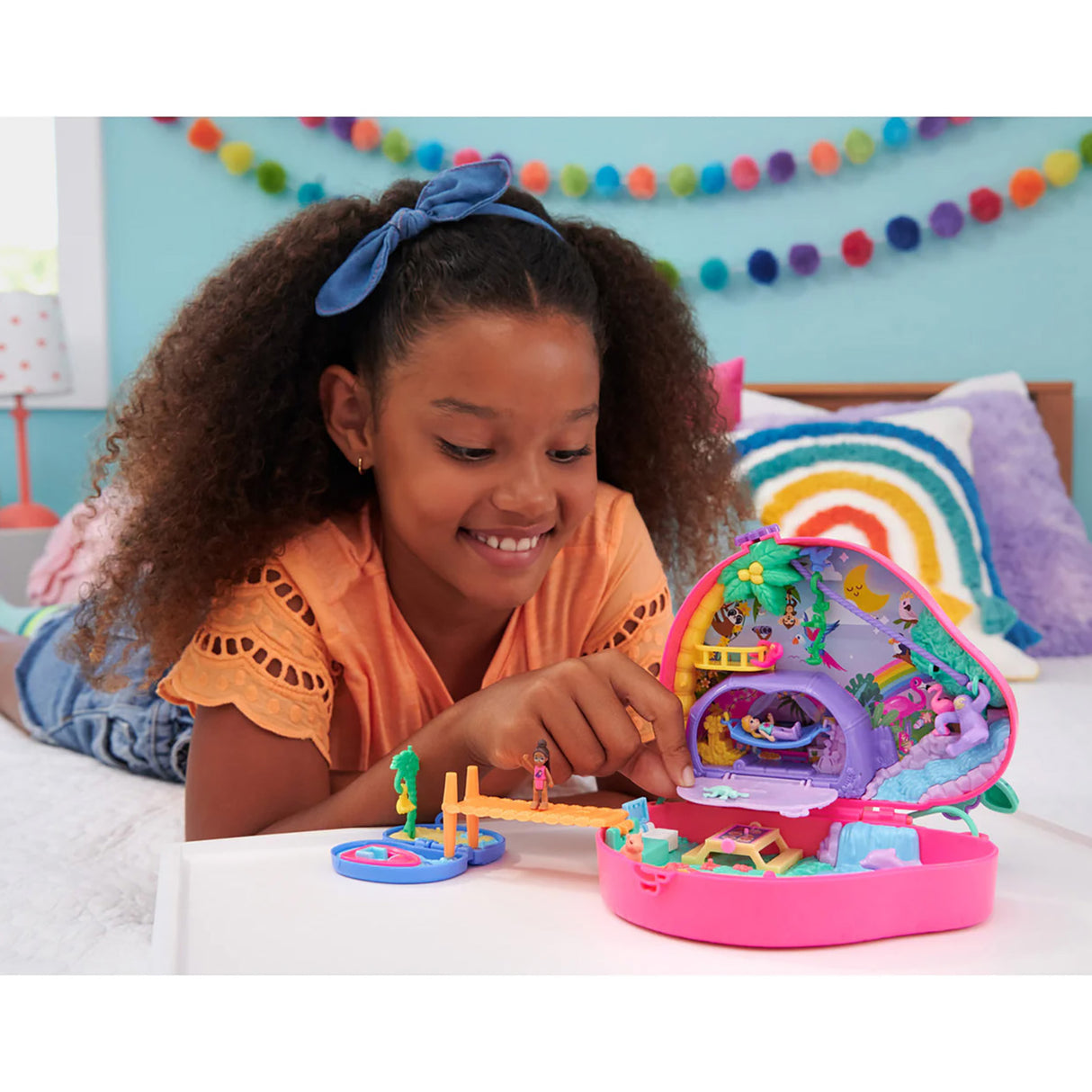 Polly Pocket Large Wearable Compact Sloth Family 2in1 Purse