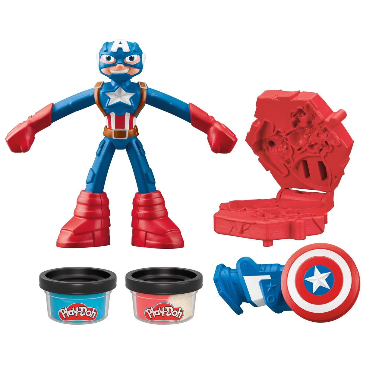 Play-Doh Marvel Captain America Stamping Shield Action Figure