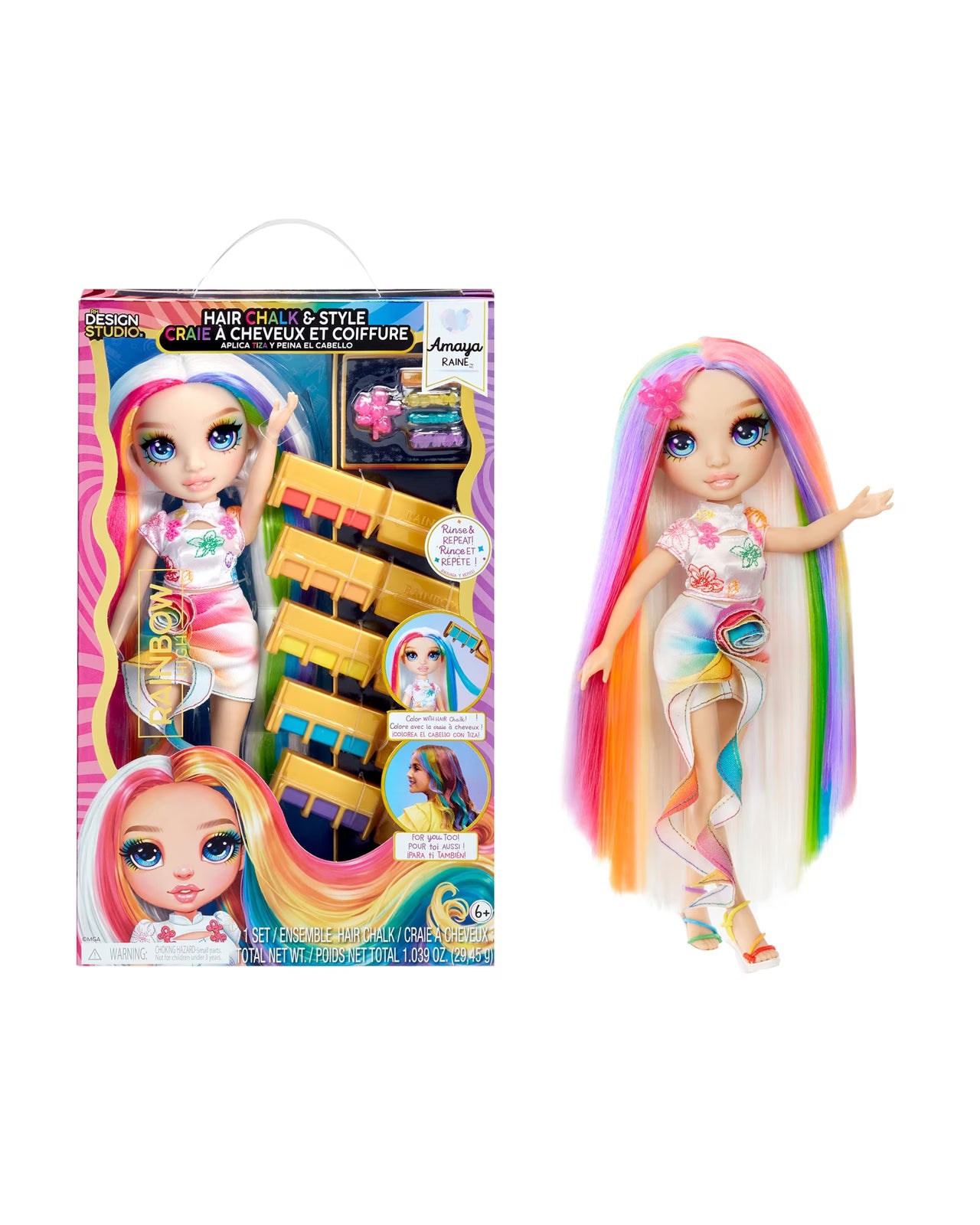 Rainbow High Hair Chalk & Style Doll Amaya Rainbow