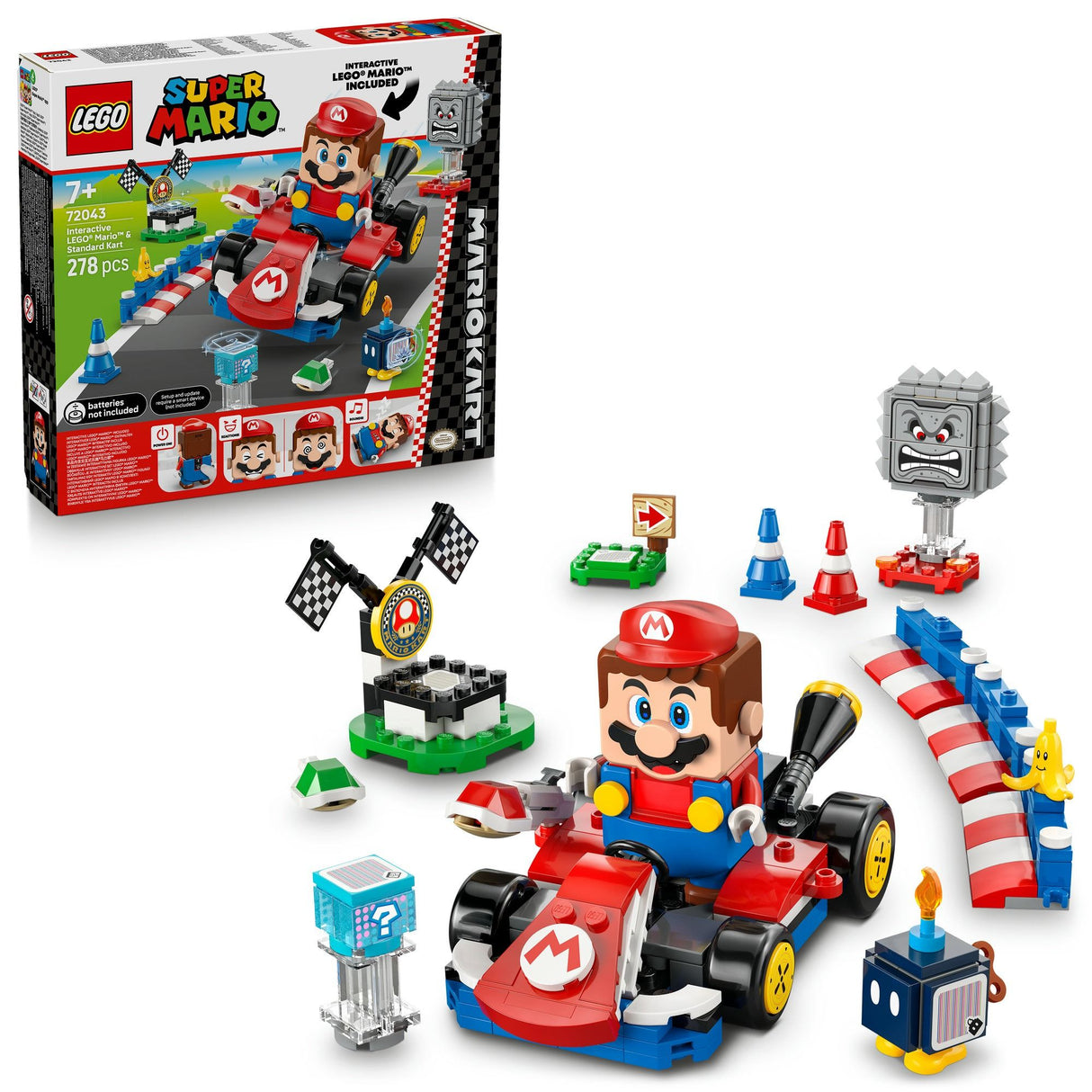 LEGO Super Mario Interactive Races with Mario In His Standard Kart 72043
