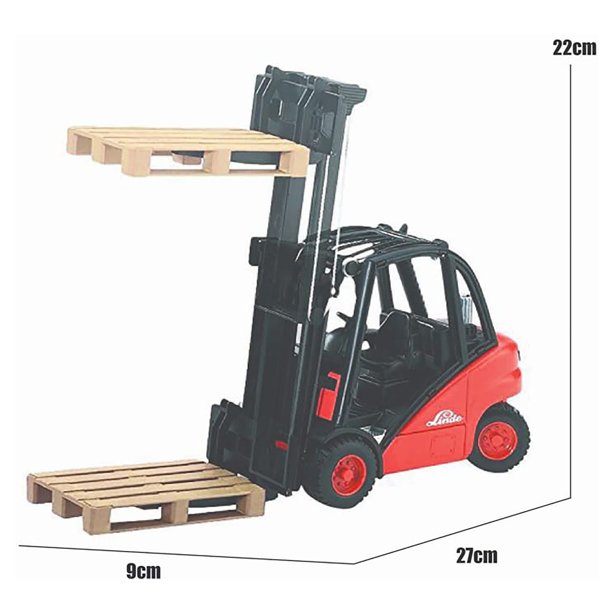 Bruder 1:16 Linde Fork Lift H30D with 2 Pallets Toy Truck