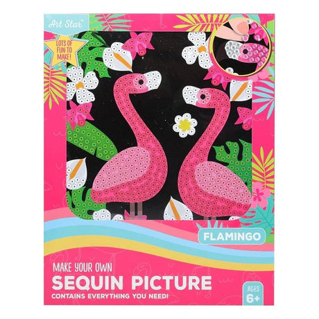 Art Star Make Your Own Sequin Picture Flamingo Kit