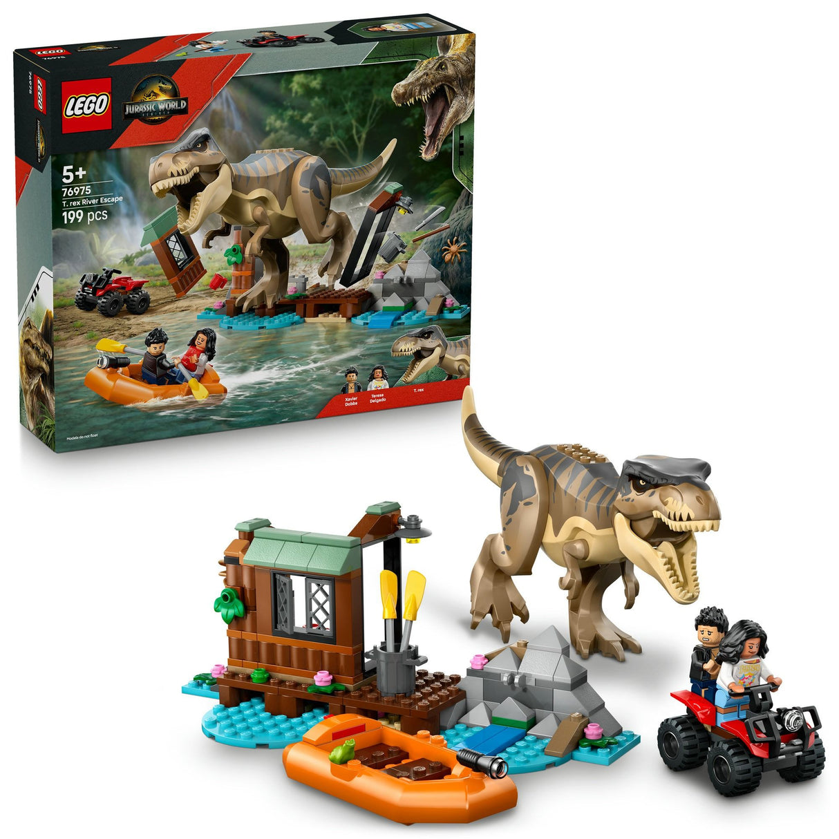 LEGO Jurassic World T. rex River Escape 76975