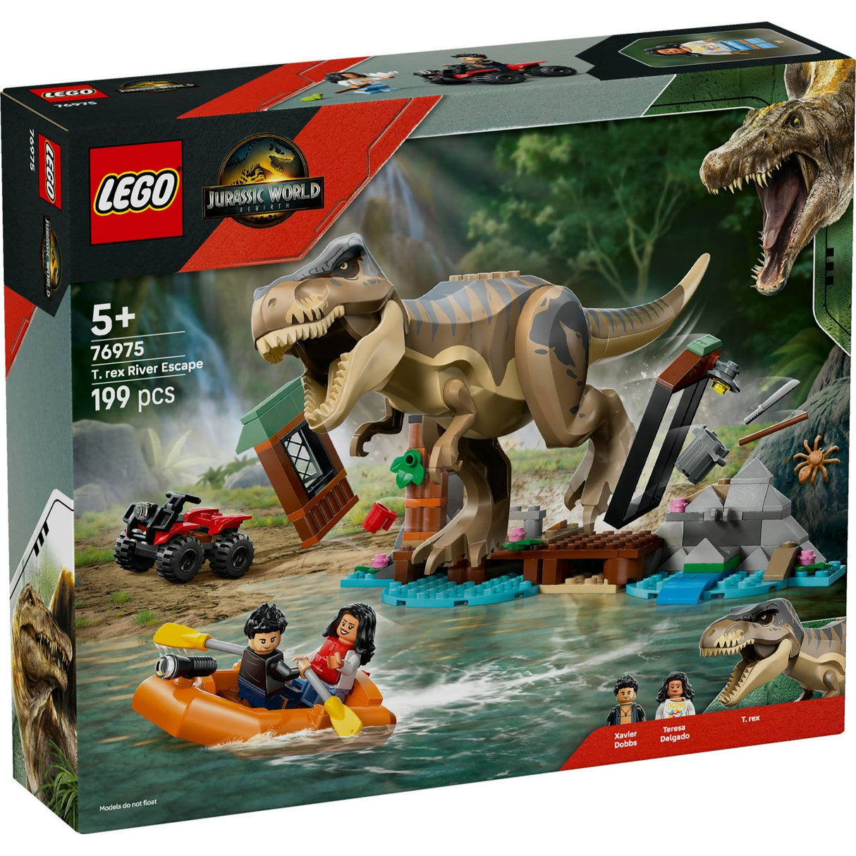 LEGO Jurassic World T. rex River Escape 76975