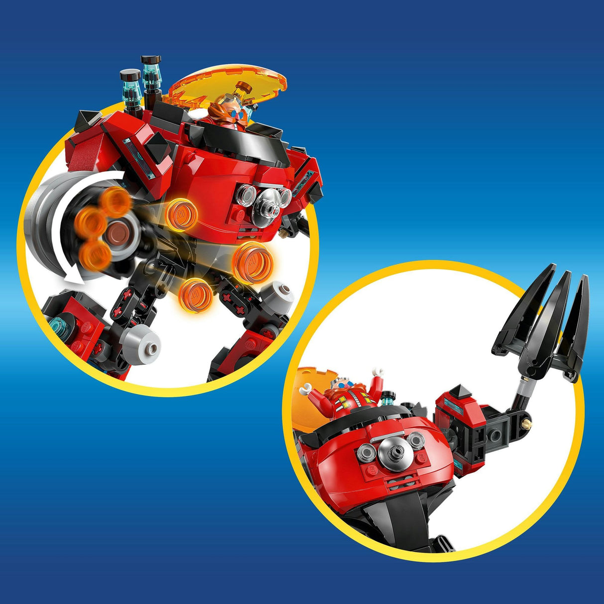 LEGO Sonic Knuckles vs. Dr. Eggman Egg Crusher Mech 77005