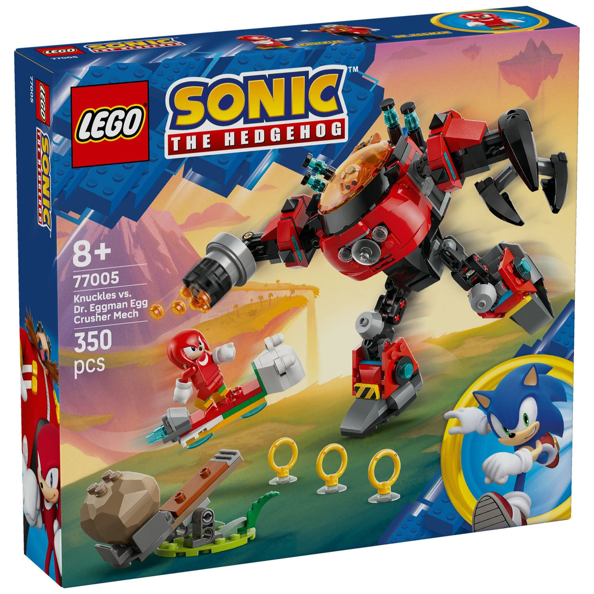 LEGO Sonic Knuckles vs. Dr. Eggman Egg Crusher Mech 77005