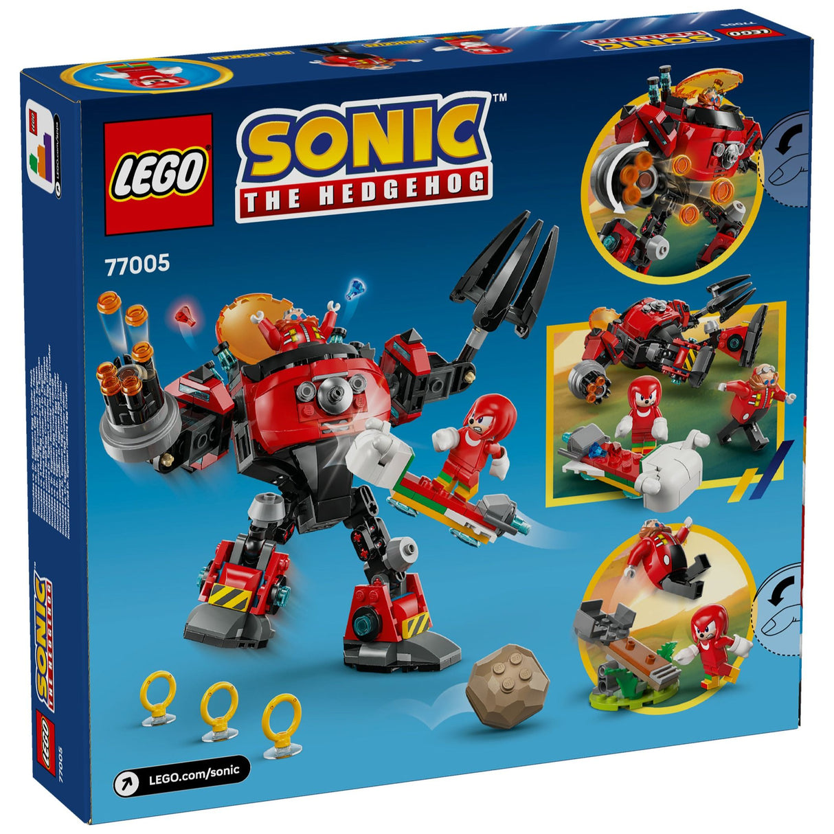 LEGO Sonic Knuckles vs. Dr. Eggman Egg Crusher Mech 77005