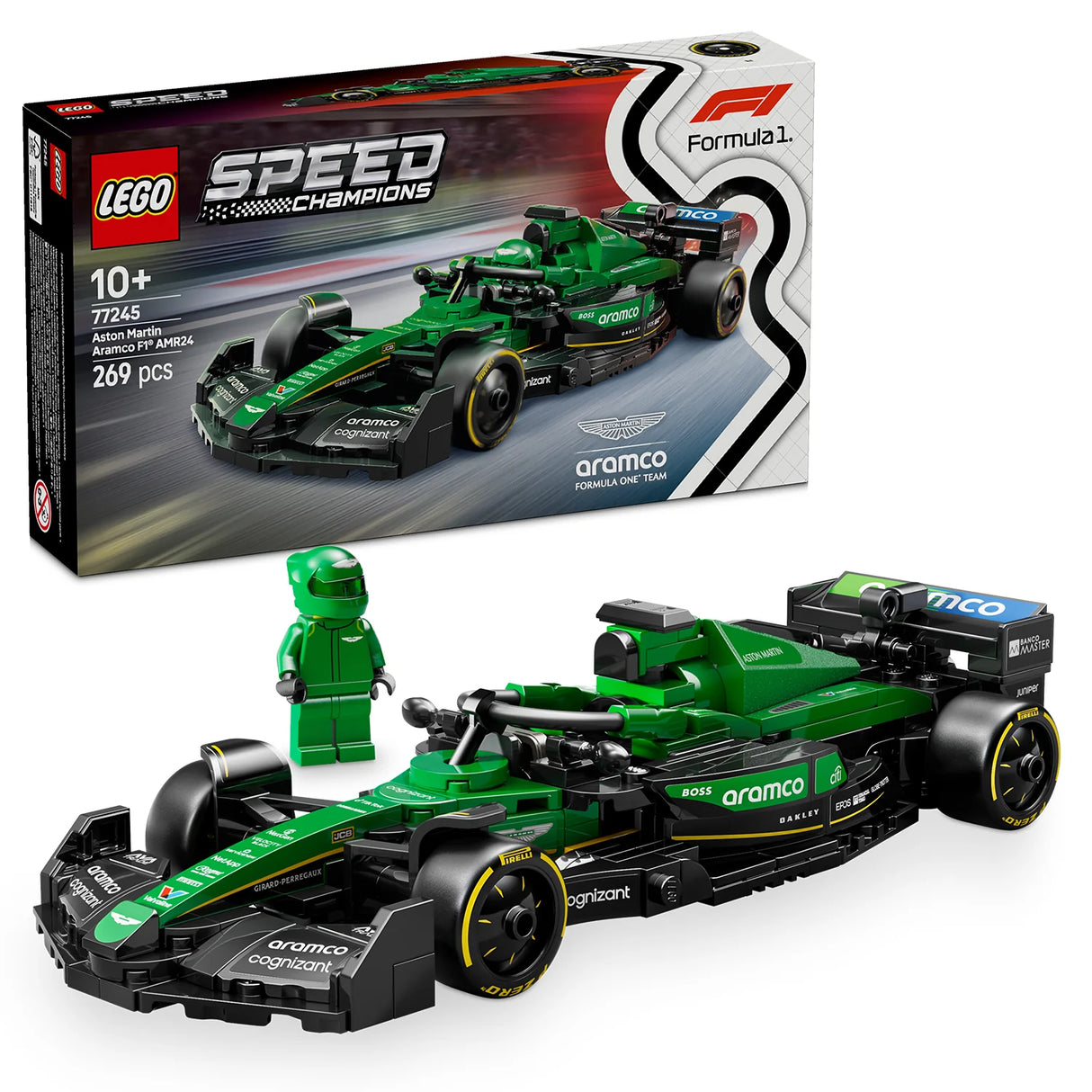 LEGO Speed Champions Aston Martin Aramco F1 AMR24 Race Car