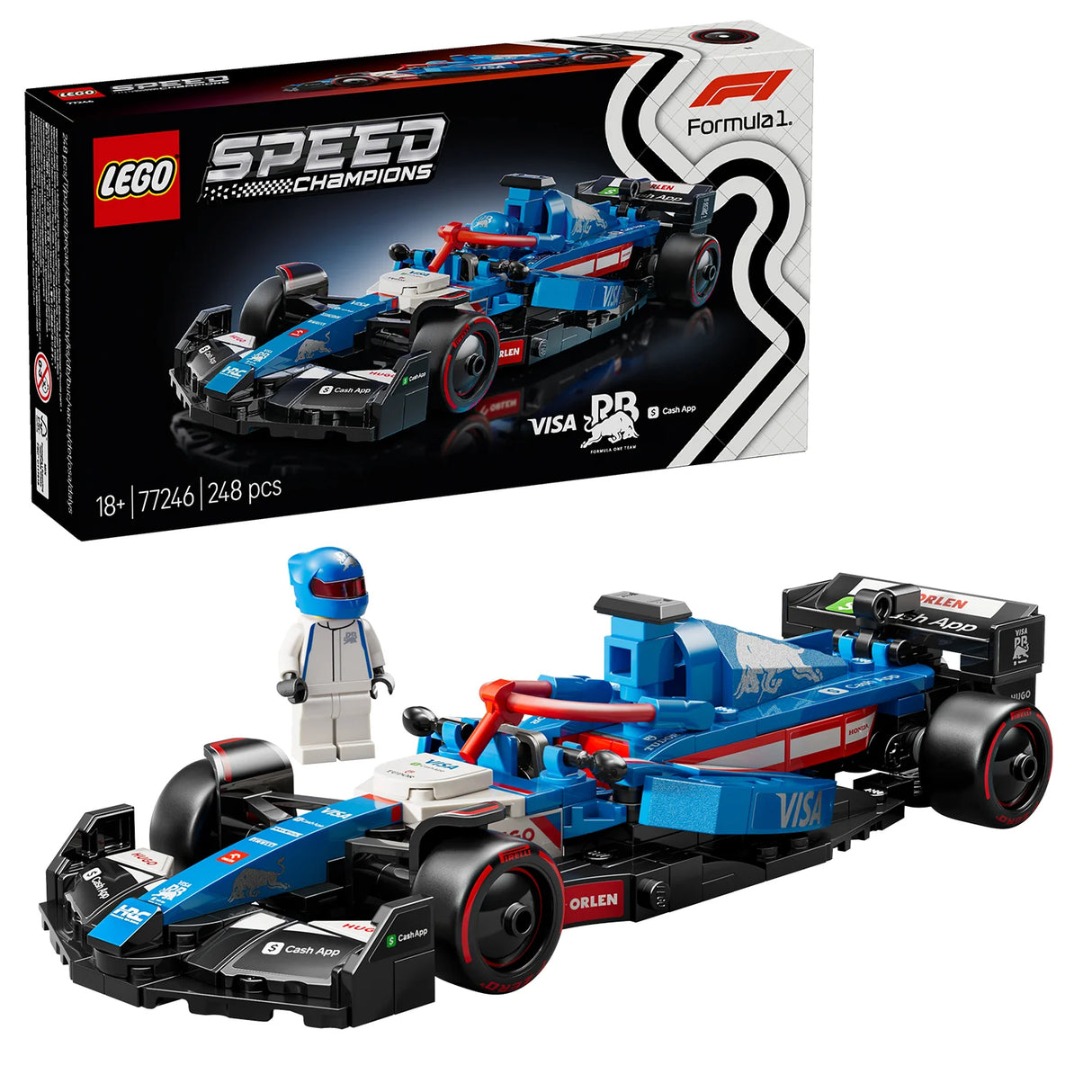 LEGO Speed Champions Visa Cash App RB VCARB 01 F1 Race Car