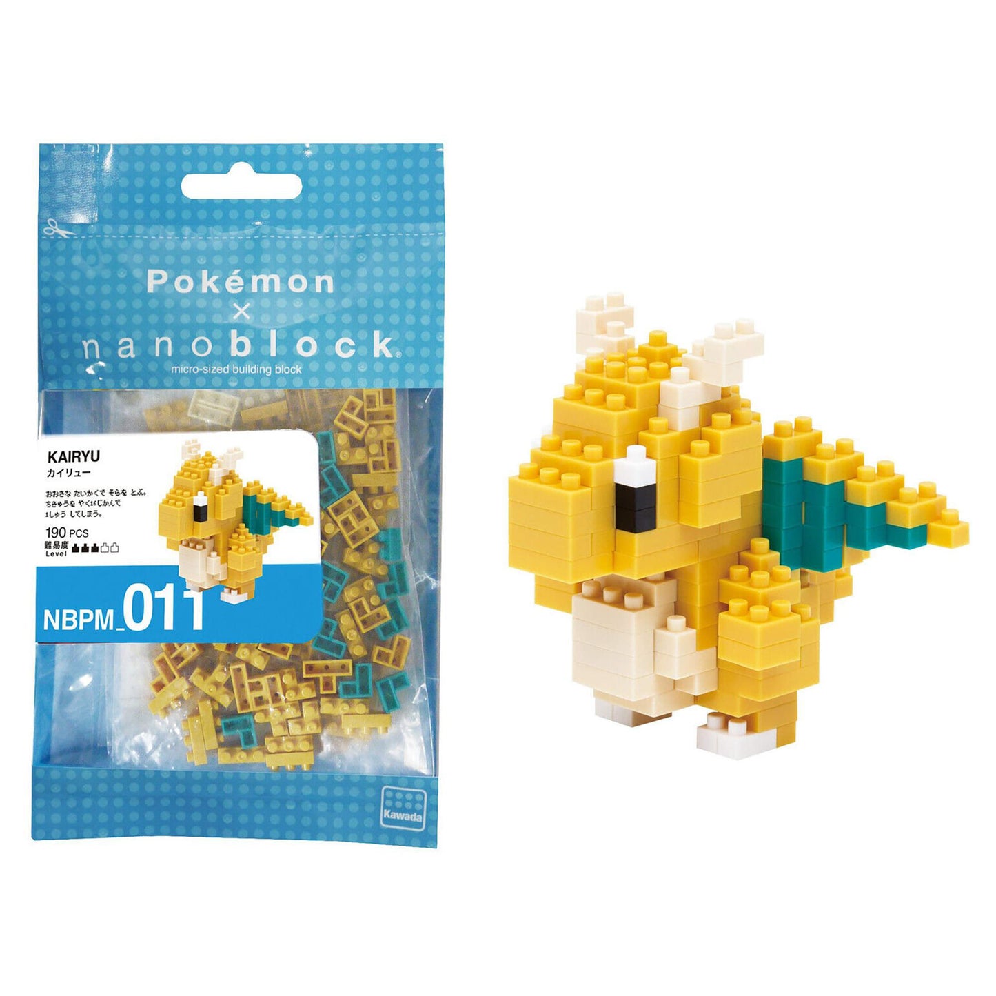 Nanoblock Pokemon - Dragonite (190 pieces)