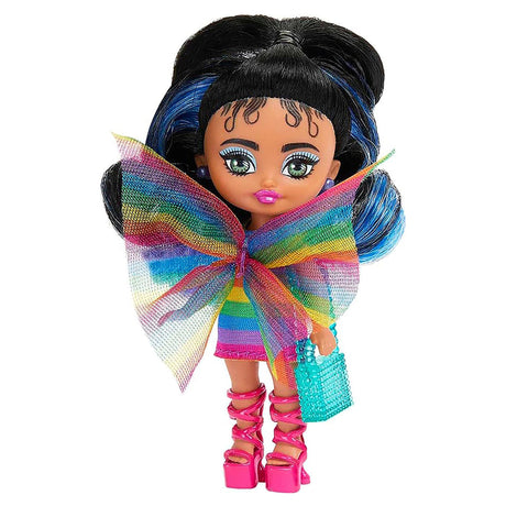 Barbie Extra Mini Minis Doll With Rainbow Dress