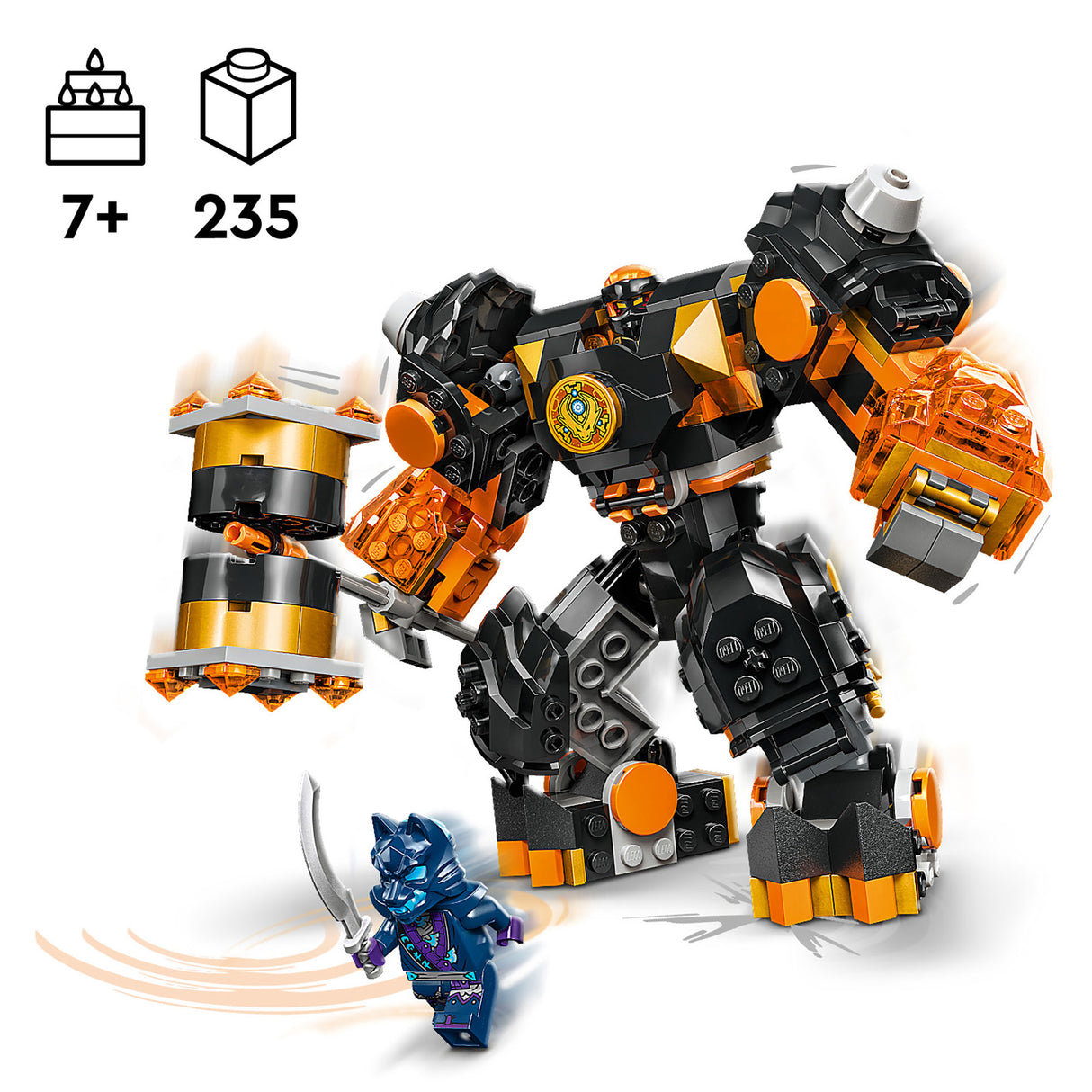 LEGO Ninjago Cole's Elemental Earth Mech 71806, (235-pieces)