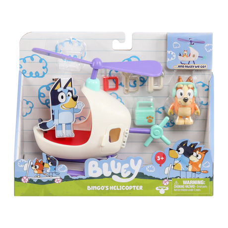 Bluey Figure & Vehicle Bingos Helicopter Pack