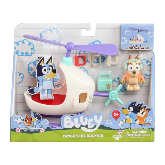 Bluey Figure & Vehicle Bingos Helicopter Pack