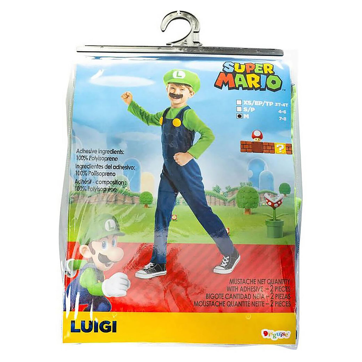 Rubies Nintendo Super Mario Luigi Fancy Dress Costume, Green (7-8 years)