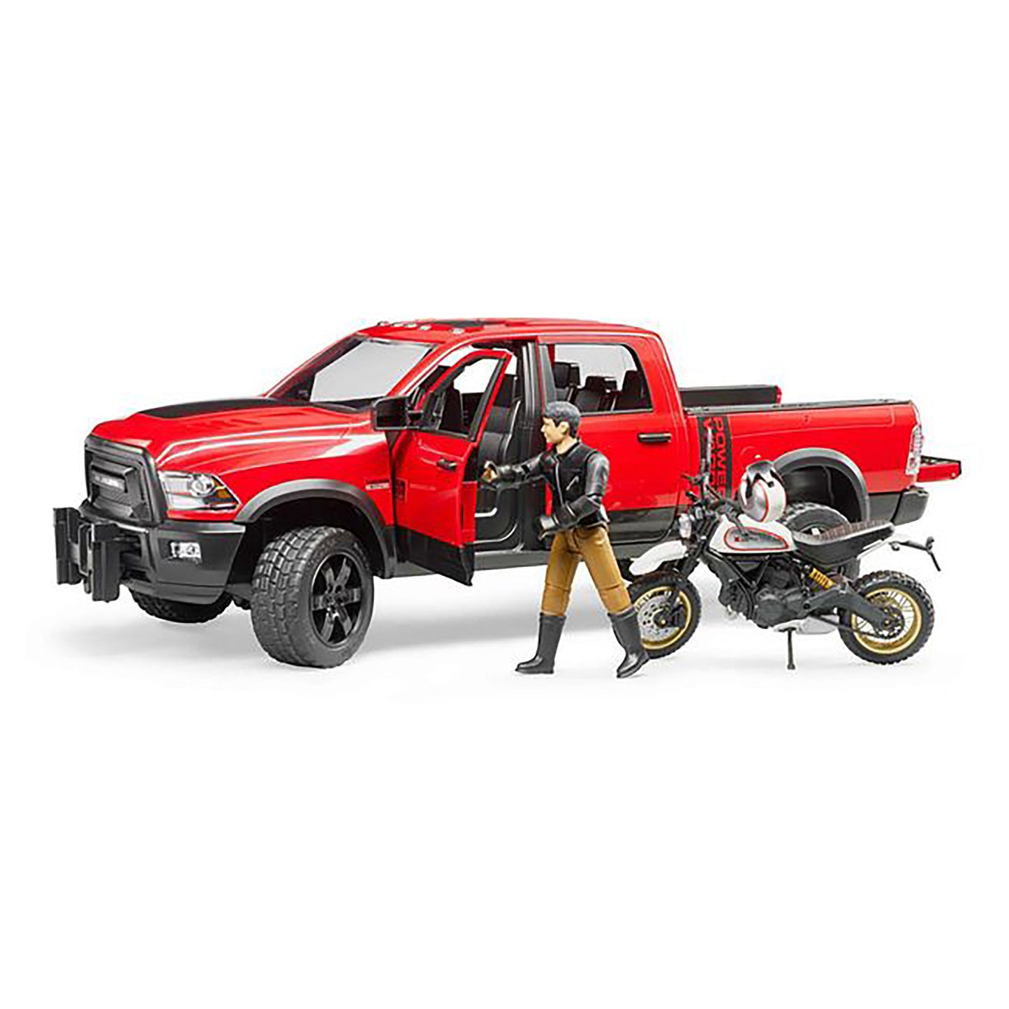 Bruder 1/16 RAM 2500 Power Wagon with Ducati Desert Sled