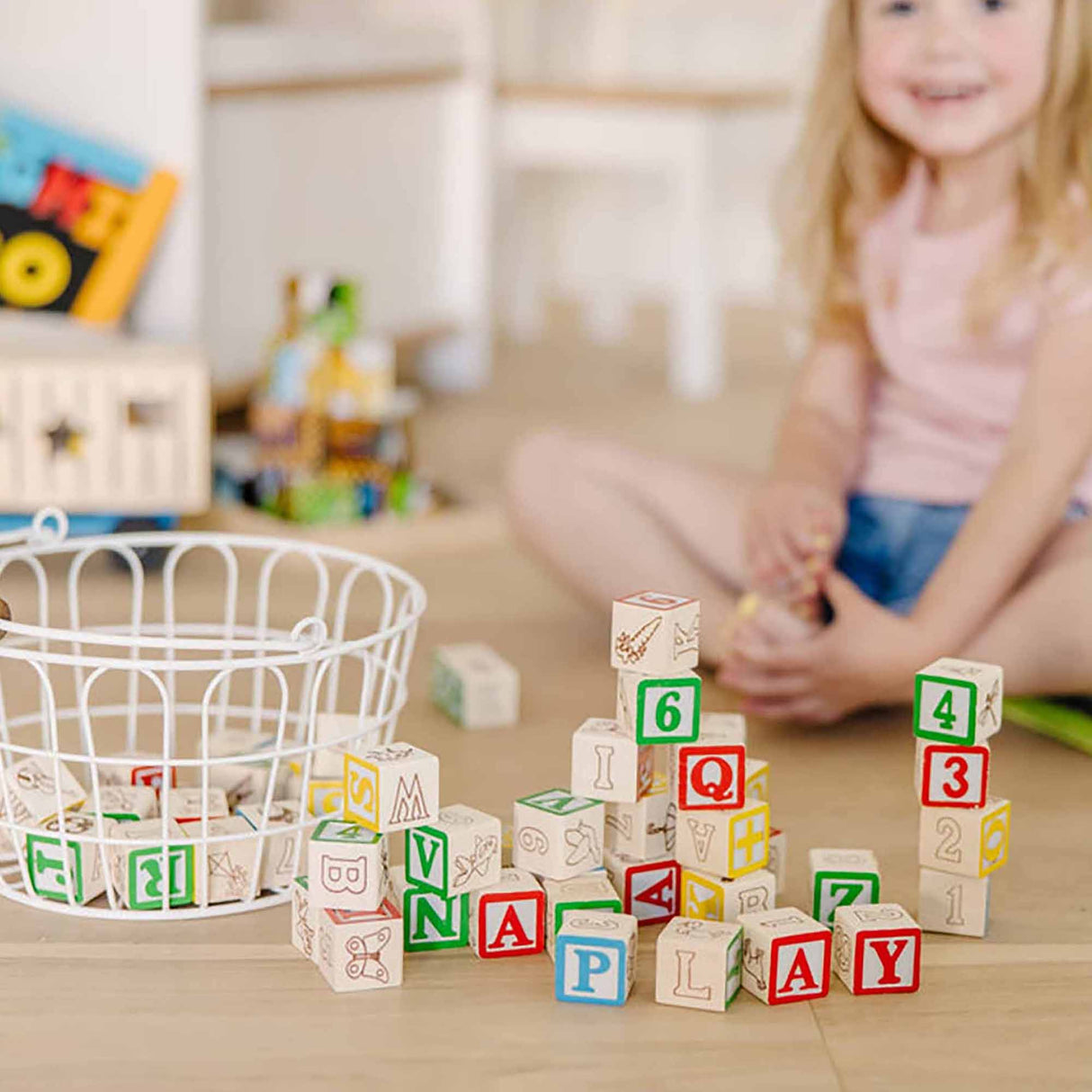 Melissa & Doug Wooden ABC/123 Blocks