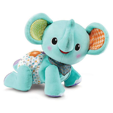 VTech Crawl with Me Elephant Interactive Plush Toy, Blue