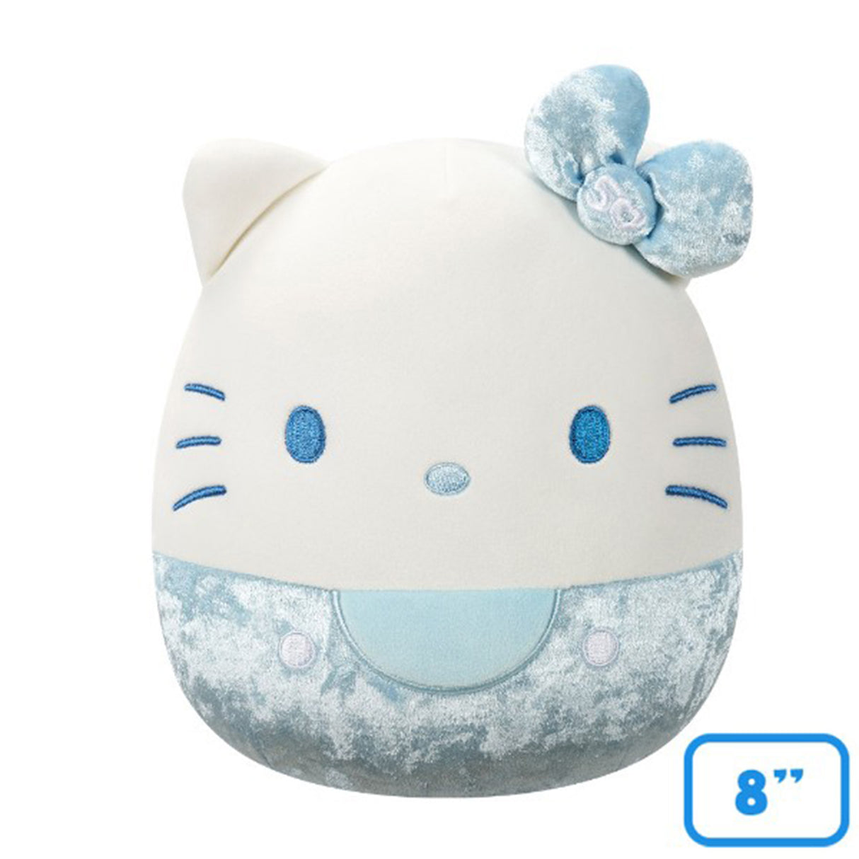 Squishmallows Hello Kitty 50th Velvet Blue 8" Plush