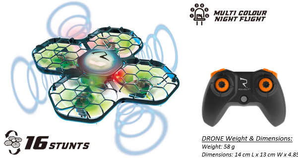 Revolt Radio Control Orbitz Lumina Obstacle Advance Drone