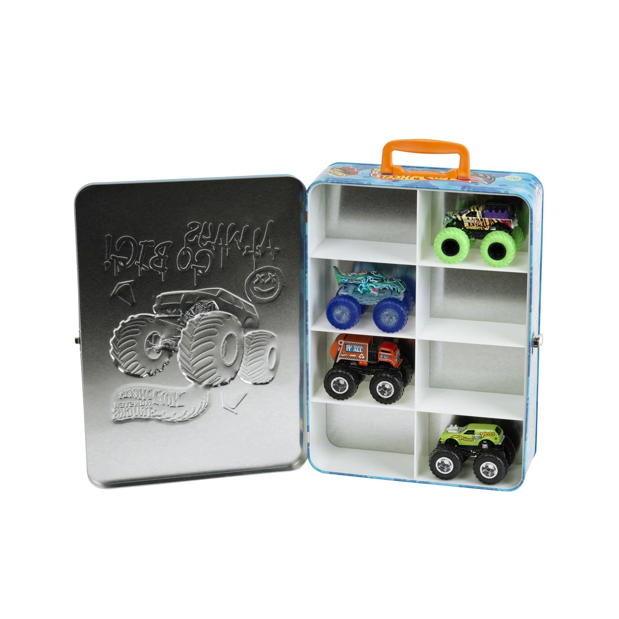Hot Wheels Collection Tin Carry Case for 8 Monster Trucks
