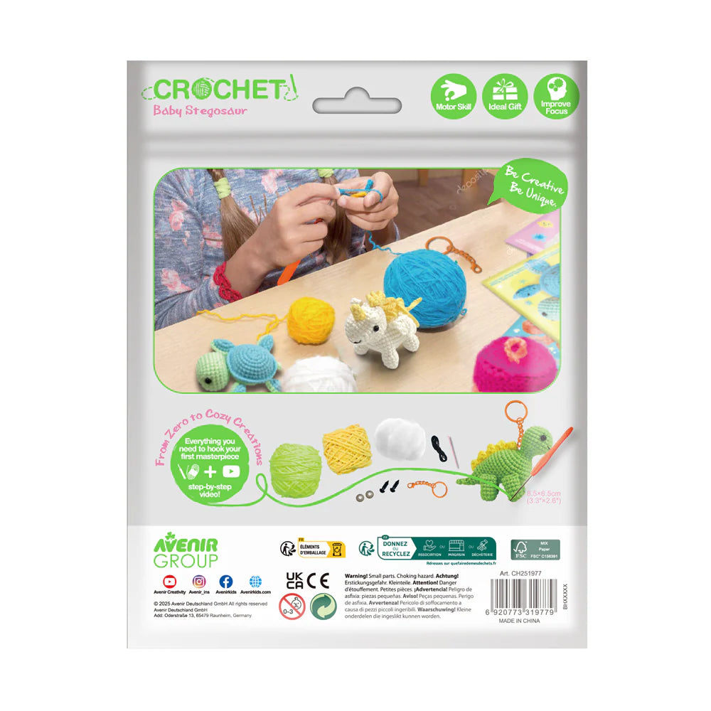 Avenir Crochet Keychain Baby Stegosaur