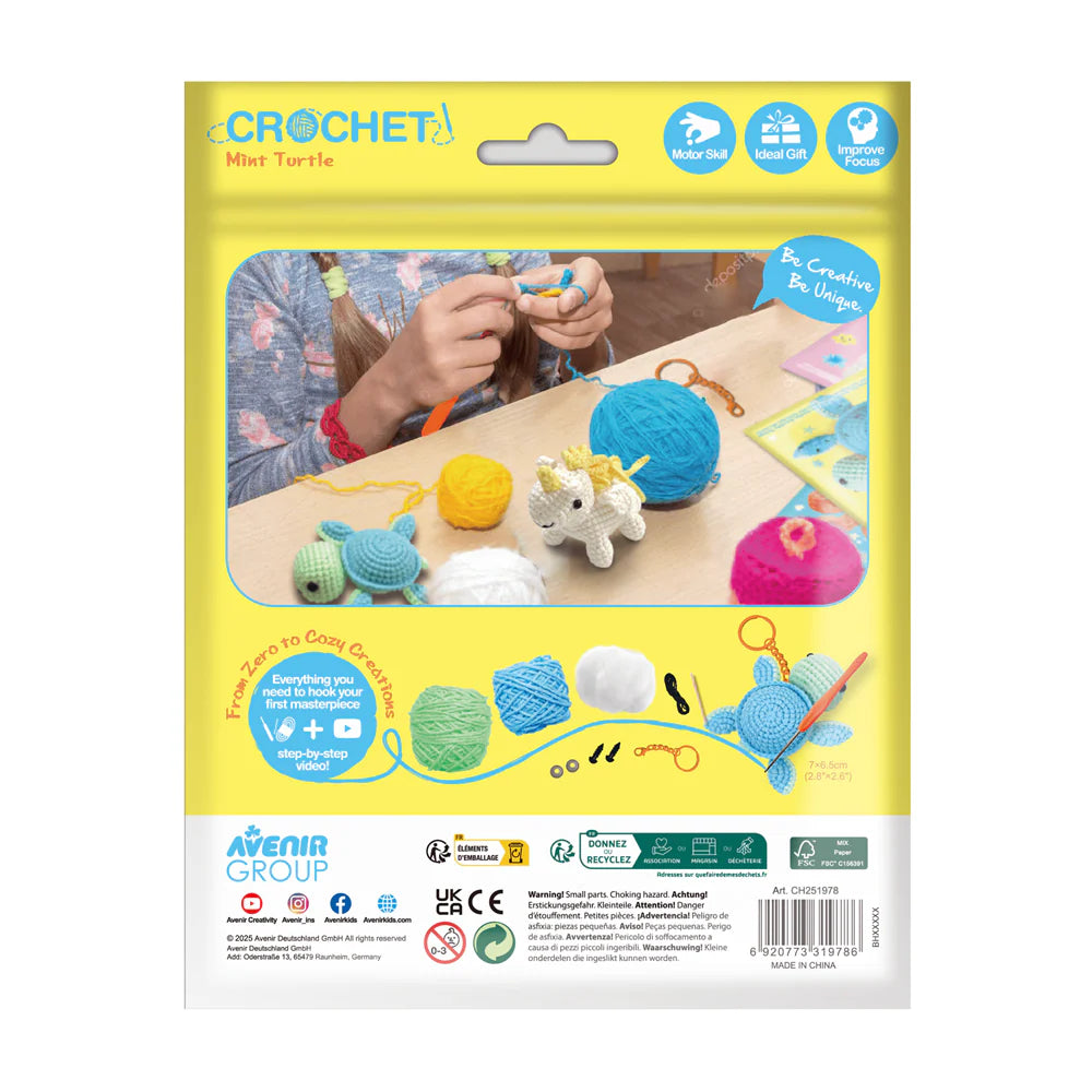 Avenir Crochet Keychain Mint Turtle