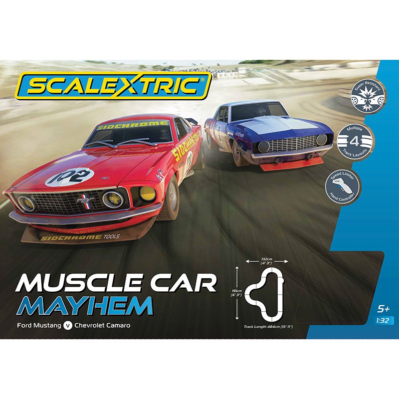 Scalextric C1449SF Muscle Car Mayhem Slot Car Set