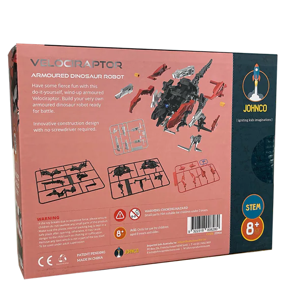 Johnco Velociraptor - Armoured Dinosaur Robot