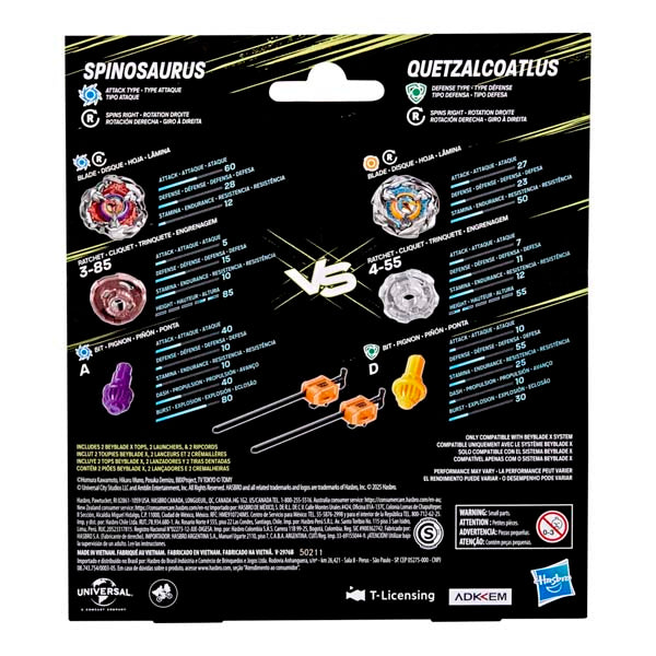 BeyBlade Jurassic Spinosaurus vs. Quetzalcoatlus