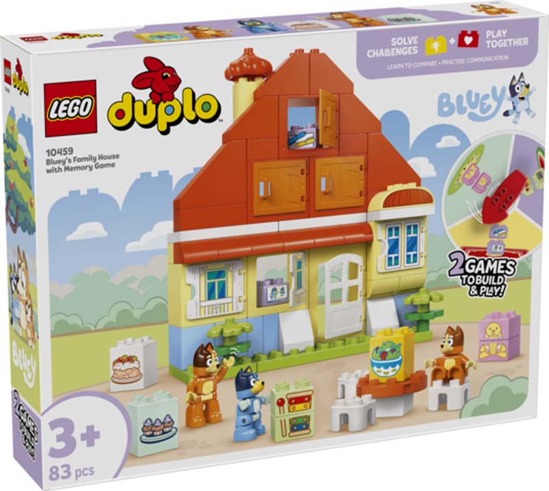 LEGO DUPLO Bluey's Family House with Memory Game 10459
